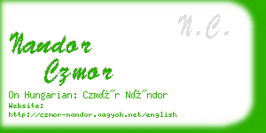 nandor czmor business card
